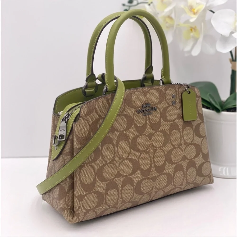 🍀 Coach Mini Lillie Satchel Crossbody Satchel 
Bag Leather - Picture 10 of 13